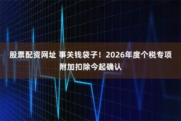 股票配资网址 事关钱袋子！2026年度个税专项附加扣除今起确认